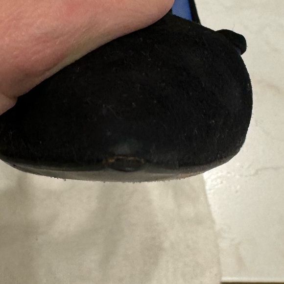 CHRISTIAN DIOR Black Suede And Blue Mesh Pointed Toe Pumps & Dust Bag Size 34.5 - Picture 10 of 11